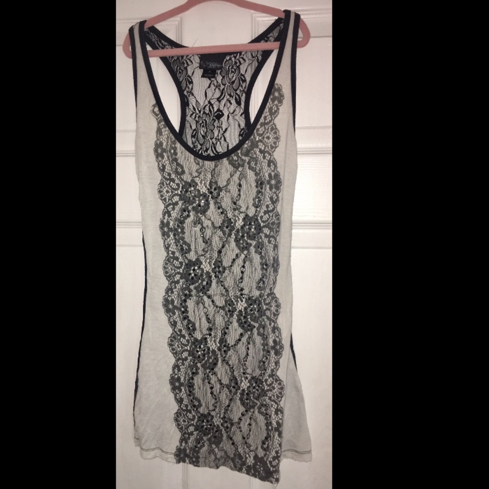 Daytrip cotton and lace tank top